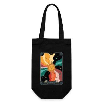Tarotkarte - Geschenkbeutel für Flaschen - Schwarz - Vorne