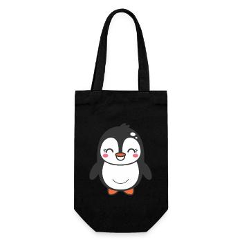 penguin - Gift Bag for Bottles - black - Front