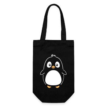 penguin - Gift Bag for Bottles - black - Front