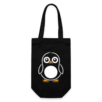 penguin - Gift Bag for Bottles - black - Front