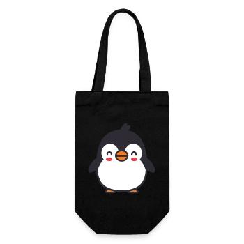 penguin - Gift Bag for Bottles - black - Front