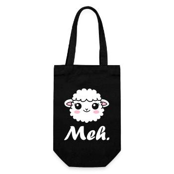 Schaf - Geschenkbeutel für Flaschen - Schwarz - Vorne