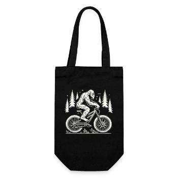 Bike Adventure Forest Cyclist Yeti - Gift Bag for Bottles - black - Front