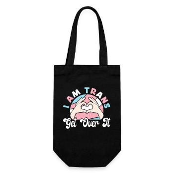 Transgender Trans LGBT Pride - Geschenkbeutel für Flaschen - Schwarz - Vorne