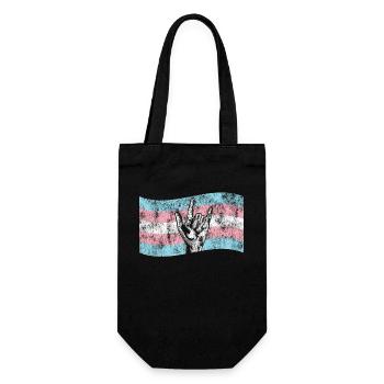 Transgender Trans LGBT Pride - Gift Bag for Bottles - black - Front