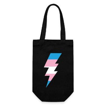 Transgender Trans LGBT Pride - Geschenkbeutel für Flaschen - Schwarz - Vorne