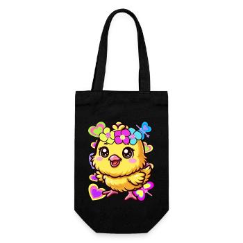 Chick Easter Kids Child Baby Chicken - Gift Bag for Bottles - black - Front