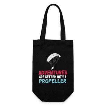 Les aventures sont meilleures avec une hélice - Sac à bouteille - noir - Devant