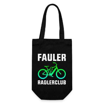 Elektro Fahrrad FAULER RADLERCLUB Lustiges - Geschenkbeutel für Flaschen - Schwarz - Vorne