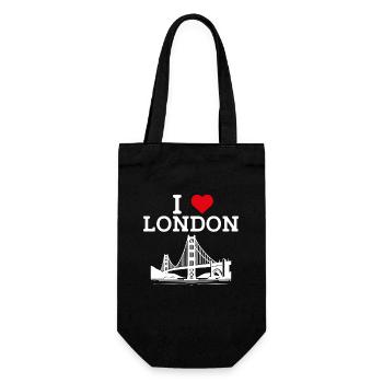 I Love London Golden Gate Cool United Kingdom Pun - Gift Bag for Bottles - black - Front