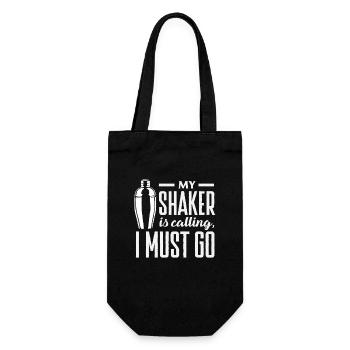 My Shaker Calls Bartender Duty - Gift Bag for Bottles - black - Front
