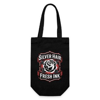 Des personnes âgées tatouées vieillissant fièrement, - Sac à bouteille - noir - Devant