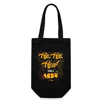 Hip-Hop Head seit 1984 - 41 Jahre frische Beats - Geschenkbeutel für Flaschen - Schwarz - Vorne