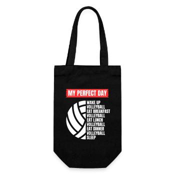 Lustiger Volleyball Spruch Volleyballer - Geschenkbeutel für Flaschen - Schwarz - Vorne