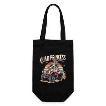 Quad Princess Adventure in Retro Style - Gift Bag for Bottles - black - Front