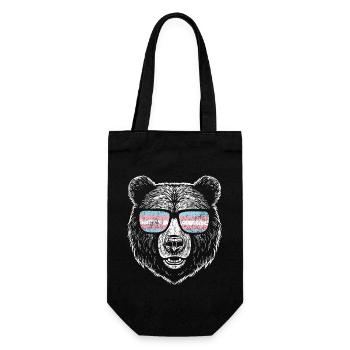 Transgender Trans LGBT Pride - Gift Bag for Bottles - black - Front