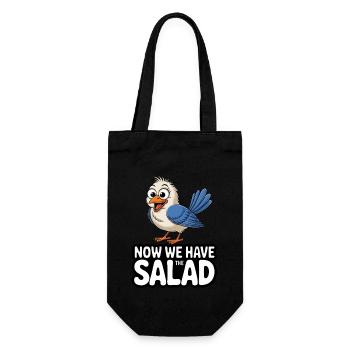 VOGEL NOW WE HAVE THE SALAD - Geschenkbeutel für Flaschen - Schwarz - Vorne