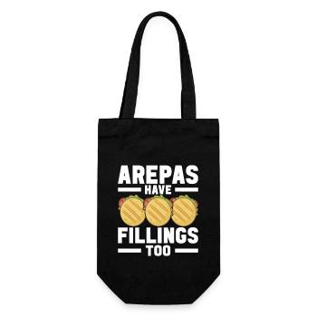 Venezolanische Arepas - Geschenkbeutel für Flaschen - Schwarz - Vorne