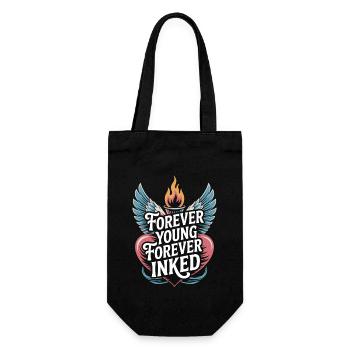 Des personnes âgées tatouées vieillissant fièrement, - Sac à bouteille - noir - Devant