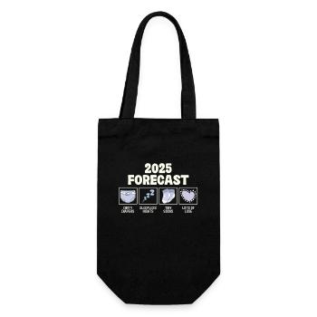 2025 Forecast: Diapers, Sleepless Nights, - Gift Bag for Bottles - black - Front