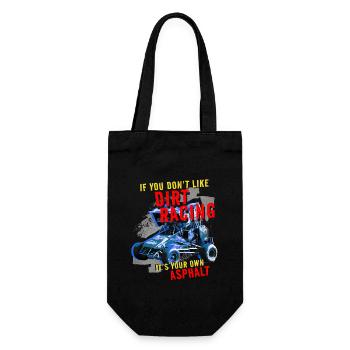 Wenn Du Dirt Racing Nicht Magst, Ist Dein Asphalt - Geschenkbeutel für Flaschen - Schwarz - Vorne