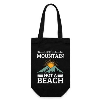 Slogan de motivation alpinisme nature - Sac à bouteille - noir - Devant
