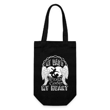 Father's Day My Dad's Wings - Gift Bag for Bottles - black - Front