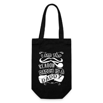 Father's Day I am The Reason - Gift Bag for Bottles - black - Front
