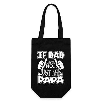 Father's Day Just Ask Papa - Gift Bag for Bottles - black - Front
