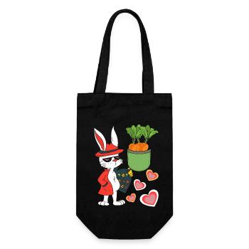 Lapin de Pâques Oeuf de Pâques Oeufs de Pâques Lapin Retro des années 80 des années 90 - Sac à bouteille - noir - Devant
