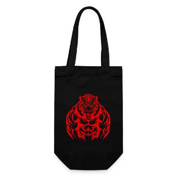 Tiger Bodybuilding Workout Gym - Gift Bag for Bottles - black - Front