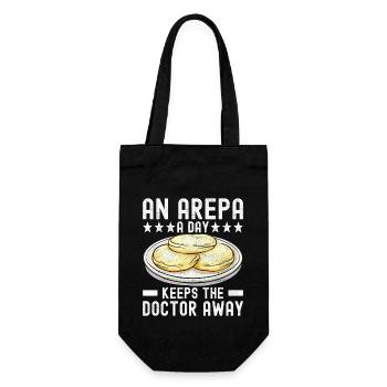 Venezuelan Arepas - Gift Bag for Bottles - black - Front