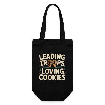 Dad Girl Scout Leader Proud Troop Support Scout - Geschenkbeutel für Flaschen - Schwarz - Vorne