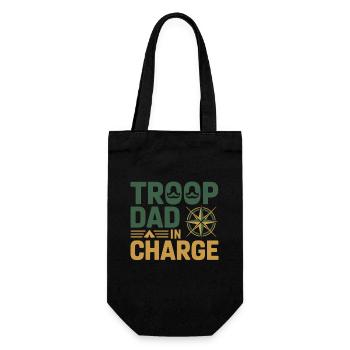 Dad Girl Scout Leader Proud Troop Support Scout - Geschenkbeutel für Flaschen - Schwarz - Vorne