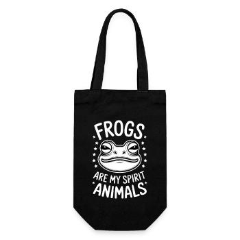 Frosch Spruch Kröte Lustiges Frösche Geschenk - Geschenkbeutel für Flaschen - Schwarz - Vorne