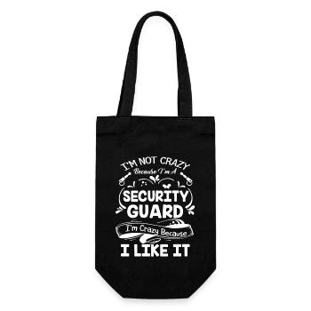 Security Guard Crazy Security Guard - Gift Bag for Bottles - black - Front