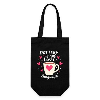 Poterie classe argile artiste céramique atelier roue - Sac à bouteille - noir - Devant