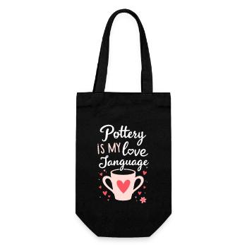 Poterie classe argile artiste céramique atelier roue - Sac à bouteille - noir - Devant