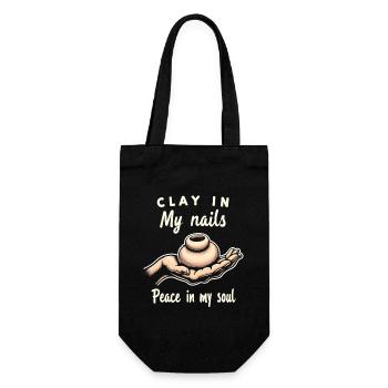 Poterie classe argile artiste céramique atelier roue - Sac à bouteille - noir - Devant
