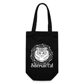 Siberian Cat Siberian Cat Vintage - Gift Bag for Bottles - black - Front