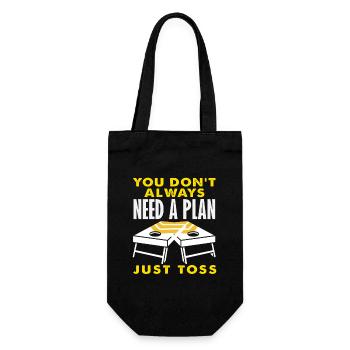 Cornhole lovers getting easy toss - Gift Bag for Bottles - black - Front