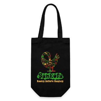 Sankofa Symbol Adinkra Ghana Schwarz - Geschenkbeutel für Flaschen - Schwarz - Vorne