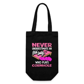 Cornhole Lover Old Lady - Gift Bag for Bottles - black - Front
