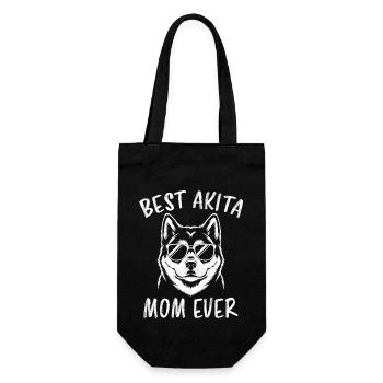 Akita Saying Akita Inu Dogs Funny Akita Gift - Gift Bag for Bottles - black - Front