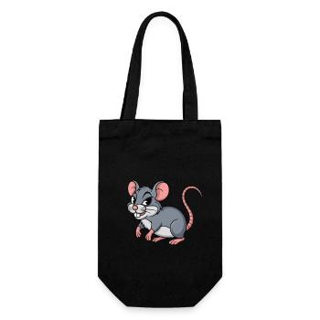 RAT cute - Gift Bag for Bottles - black - Front