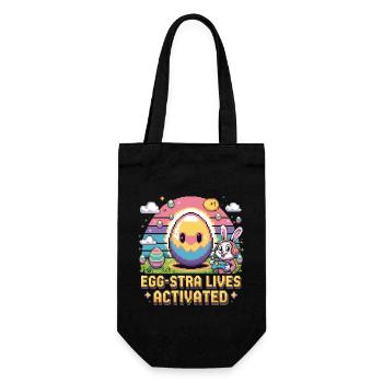 Pâques Gamer Bunny style pixel - Sac à bouteille - noir - Devant