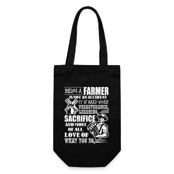 Farmer Being A Farmer Is Not An Accident - Gift Bag for Bottles - black - Front