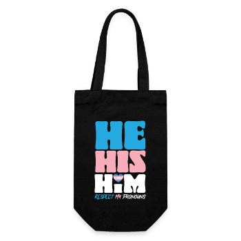 Transgender Trans LGBT Pride - Gift Bag for Bottles - black - Front