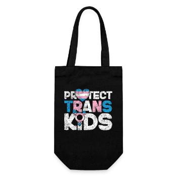 Transgender Trans LGBT Pride - Gift Bag for Bottles - black - Front