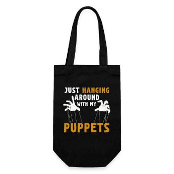 Puppetry Puppeteer Puppet Puppets - Gift Bag for Bottles - black - Front